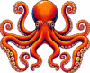 RL Rodrigues octopus mascot illustration